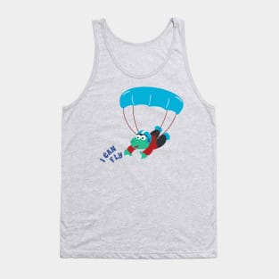 Vector illustration of a cute skydiver. Tank Top